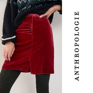 NWT Anthropologie Montie Velvet Mini Skirt